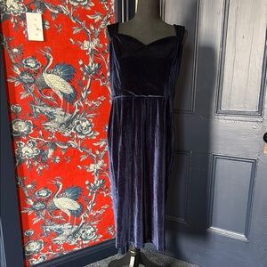 NWT Collectif Navy Velvet Dress